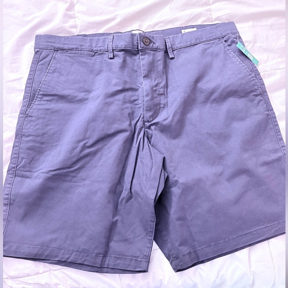 GAP Men's Slate Blue Flat Front Shorts